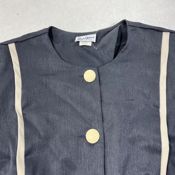 Vintage Good Times Women's 14 Button Front Long Sleeve Top Bowtie Shirt USA - Picture 2 of 12